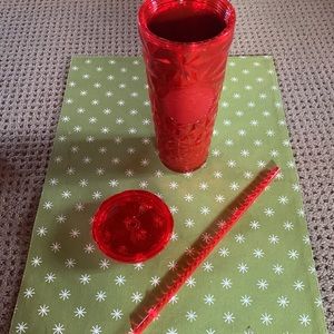 Starbucks cup with straw and lid